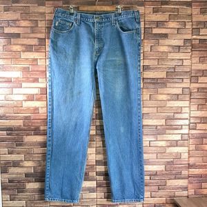 Vtg Mens Carhartt Relaxed Fit Blue Jeans Size 42x34